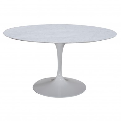 Tavolo TULIP tondo o ovale in marmo di Carrara varie misure