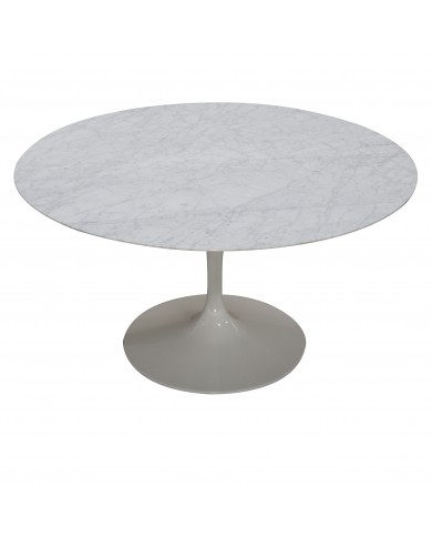 Tavolo TULIP tondo o ovale in marmo di Carrara varie misure