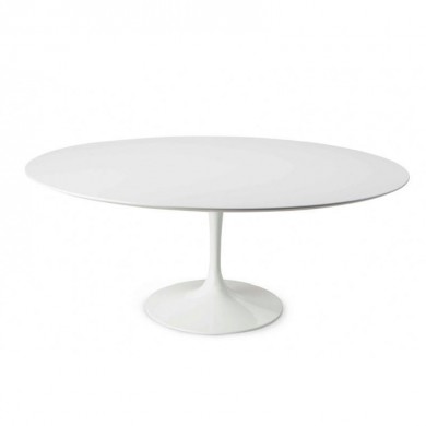 TULIP table, round/oval liquid laminate top, various sizes