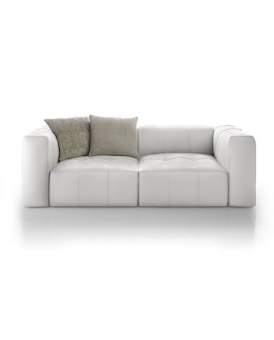 BOLLA CAPITONNÉ 2-seater sofa in leather in various colours
