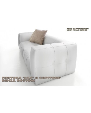 BOLLA CAPITONNÉ 2-Sitzer-Sofa aus Leder in verschiedenen Farben