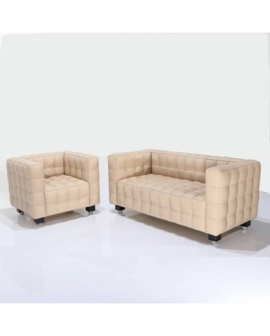 KUBUS 2 seater sofa in leather in various colours