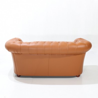 Canapé 2 places CHESTER en cuir de différentes couleurs