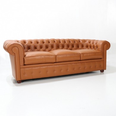 Canapé 3 places CHESTER en cuir de différentes couleurs