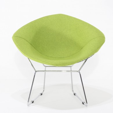 DIAMOND armchair in fabric or leather, various colours