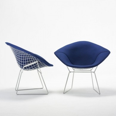 DIAMOND-Sessel aus Stoff oder Leder, verschiedene Farben