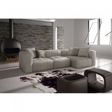 BOLLA CAPITONNÉ corner sofa in various colored fabric