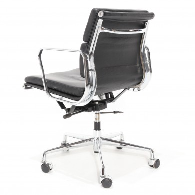 Executive armchair ART.3440 with low backrest in leather in