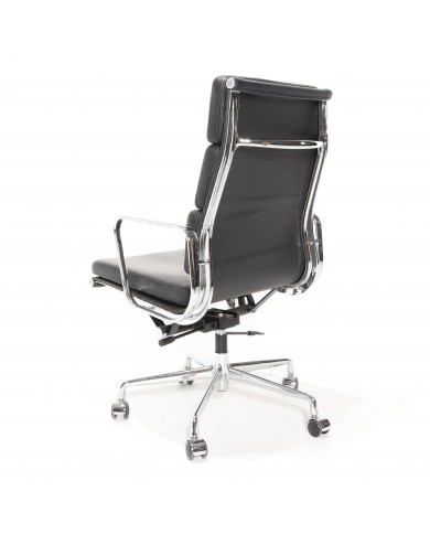 Executive armchair ART.3490 with high backrest in leather in