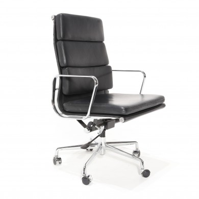Executive armchair ART.3490 with high backrest in leather in