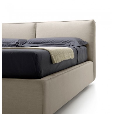 LIGHTY double bed in fabric or leather various colours