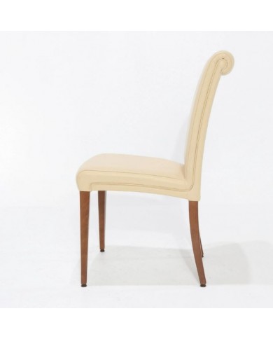 VITTORIA chair in fabric, leather or velvet in various colours