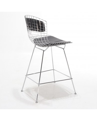 BERTOIA stool in fabric or leather various colours