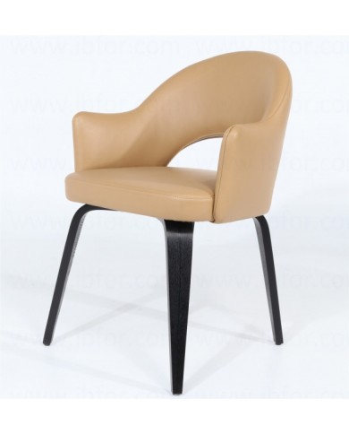 EXECUTIVE armchair with armrests in fabric, leather or velvet