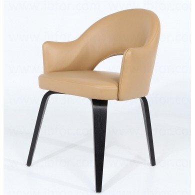EXECUTIVE armchair with armrests in fabric, leather or velvet