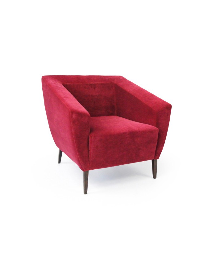 QUADRO armchair in fabric, leather or velvet in various colours