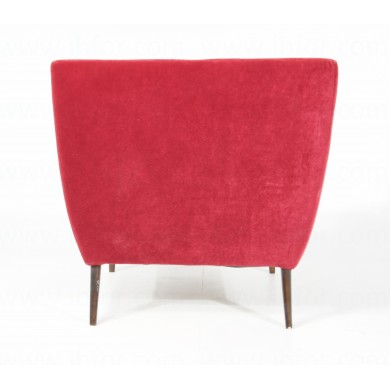 QUADRO armchair in fabric, leather or velvet in various colours