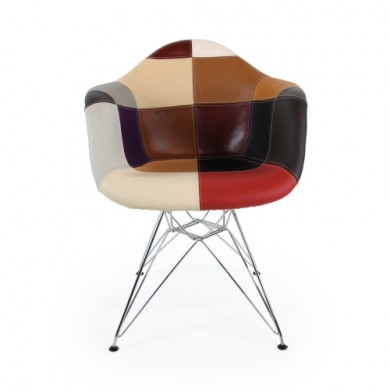 DAR PATCHWORK armchair in fabric or leather various colours