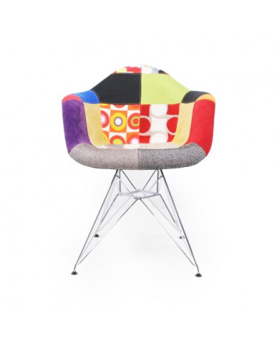 DAR PATCHWORK armchair in fabric or leather various colours