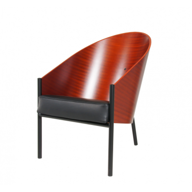 COSTES armchair with leather cushion in various colours