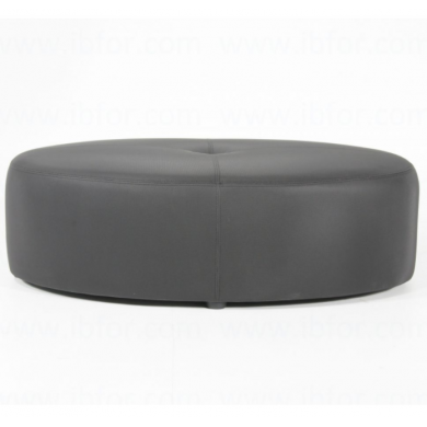 OVAL pouf in fabric, leather or velvet in various colours