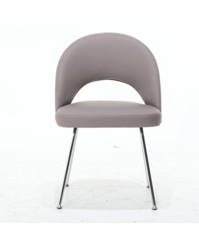EXECUTIVE chair with metal legs in fabric, leather or velvet in