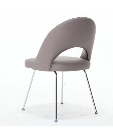 EXECUTIVE-Stuhl mit Metallbeinen aus Stoff, Leder oder Samt in