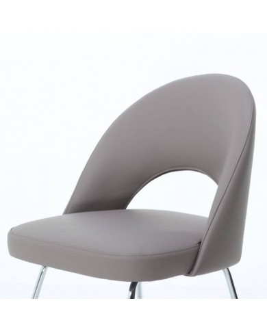 EXECUTIVE chair with metal legs in fabric, leather or velvet in