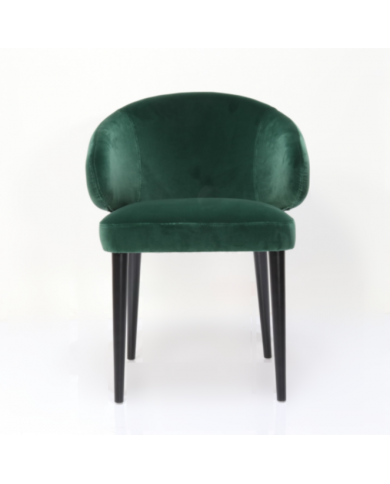 ASTON Stuhl mit Armlehnen aus Stoff, Leder oder Samt in