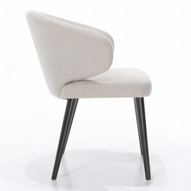 ASTON chair with armrests in fabric, leather or velvet in