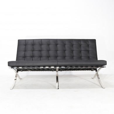 BARCELONA 2-seater sofa in leather in various colours