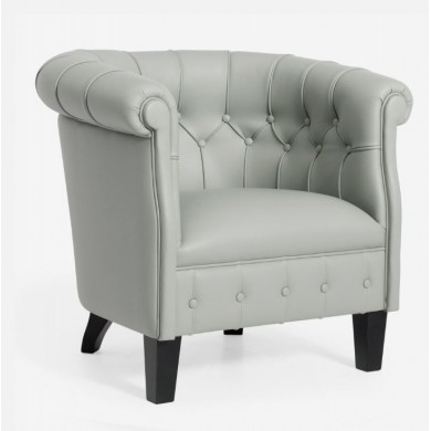 FUMOIR armchair in leather or velvet various colours