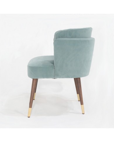 LESLIE armchair in fabric, leather or velvet in various colours