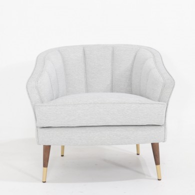 LESLIE armchair with armrests in fabric, leather or velvet in
