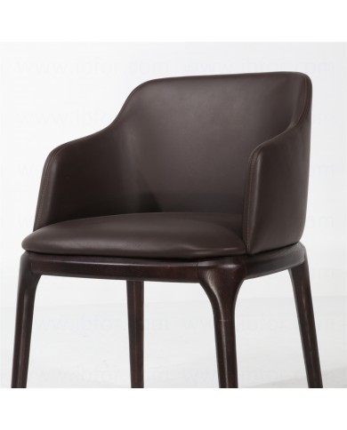 OTELLO chair WITH ARMRESTS in fabric, leather or velvet