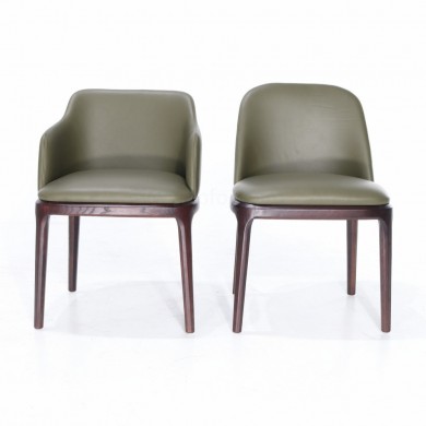 OTELLO Stuhl MIT ARMLEHNEN aus Stoff, Leder oder Samt