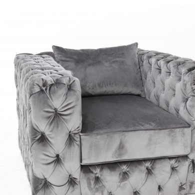CHESTER SQUARE armchair in fabric, leather or velvet in various