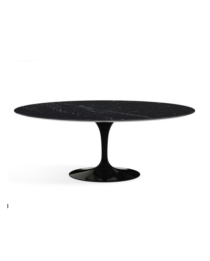 TULIP table in black Marquinia marble, various sizes