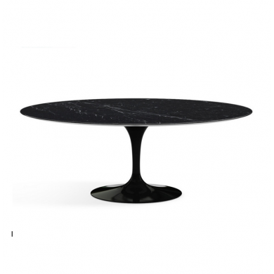 TULIP Tisch aus schwarzem Marquinia-Marmor, verschiedene Größen