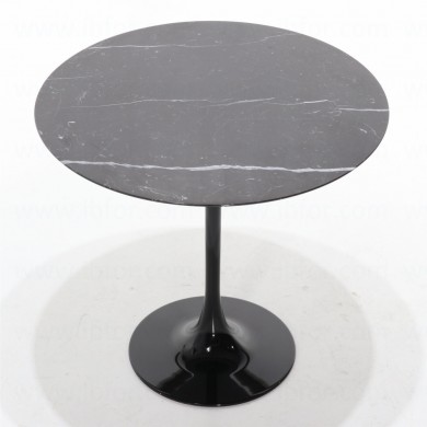 Table TULIP en marbre noir Marquinia, différentes tailles