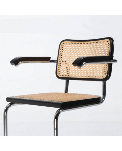 BREUER VIENNA Stuhl mit naturfarbenen oder schwarzen Armlehnen