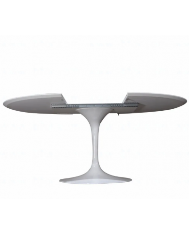 Table extensible TULIP, plateau rond/ovale en stratifié