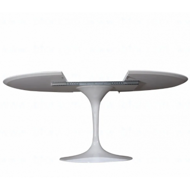 Extendable TULIP table, round/oval top in liquid laminate