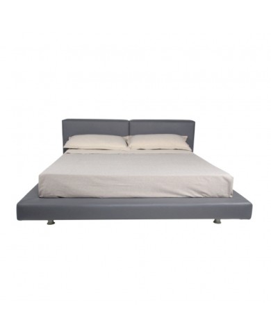 SHANGHAI double bed in fabric, leather or velvet in various