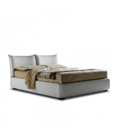 DUBBLE double bed with fabric or leather container