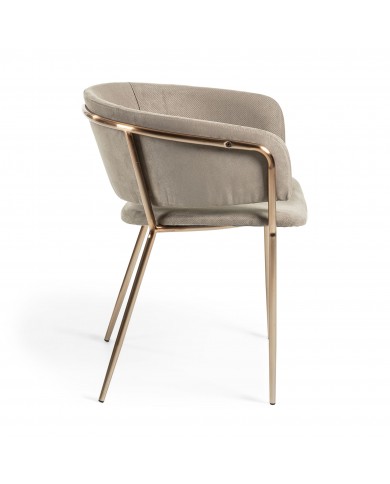 Glatter MISSANDEI-Sessel aus Stoff, Leder oder Samt in
