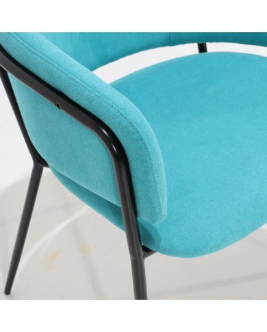 Glatter MISSANDEI-Sessel aus Stoff, Leder oder Samt in