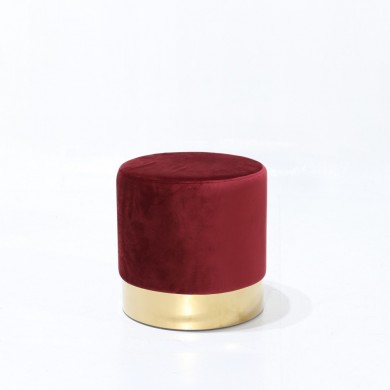 SALONE pouf in fabric, leather or velvet in various colours
