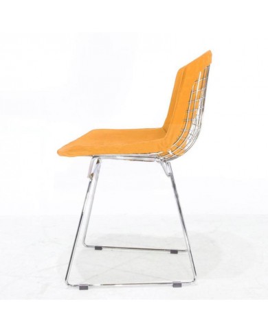 BERTOIA chair covered in various colored fabric