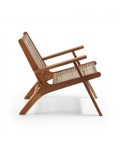 SPRING-Sessel aus Holz und Rattan
